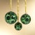 Contemporary Gleaming Serenity Green Glass Ball Ornaments with Green Glitter- Set of 6, 3.25" For Sale - Image 3 of 3