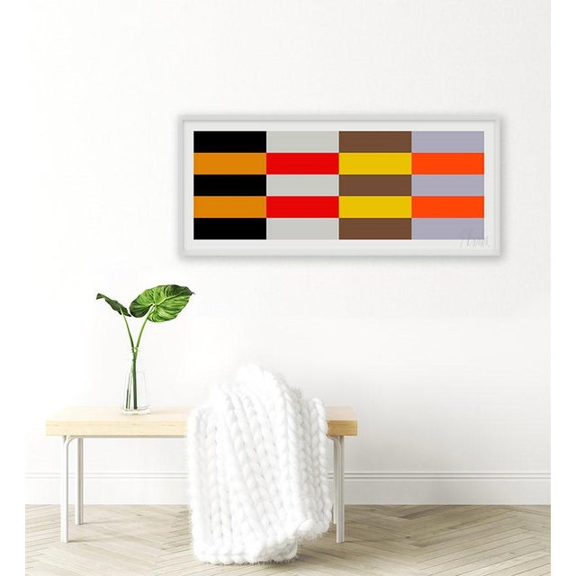 Four Moods, Eight Colors by Liz Roache (Black, Orange, Gray, Red, Brown, Yellow, Purple) This Modern, Mid Century,...