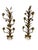 Decorative Italian Gilt Metal Candle Sconces Bulrush Motif - A Pair For Sale - Image 10 of 13