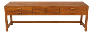 Monumental 96" Solid Wood Organic Modern Credenza/Console