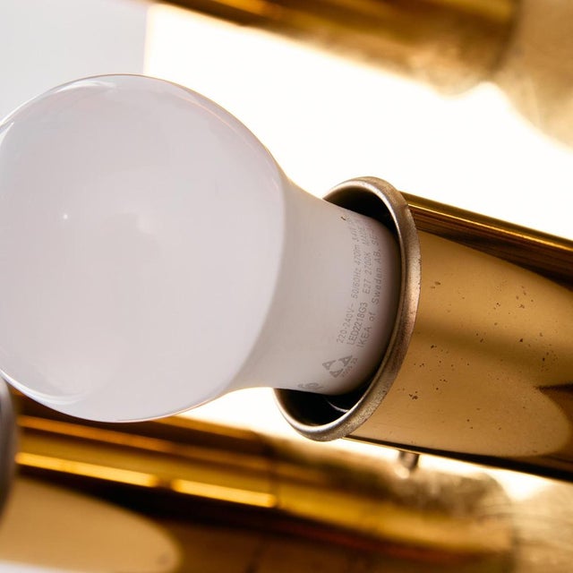 Gold Brass Wall Lamp For Sale - Image 17 of 18