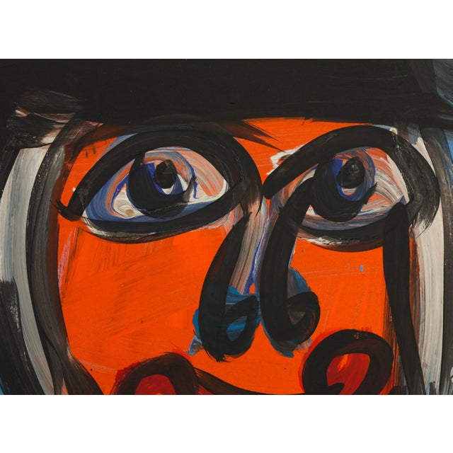 Peter Keil (German, born 1942), Oil on board, titled "Hatman". Signed and dated '73 in the lower left with a hand-...