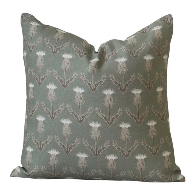 Lauren Servati Textiles, Thistle // Thyme Pillow, 22"x22" For Sale