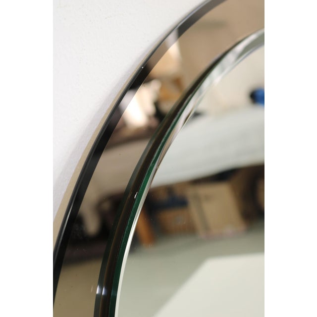 Oval Two-Tone Mirror by Antonio Lupi attributed to Cristal Luxor, 1960s For Sale - Image 15 of 18