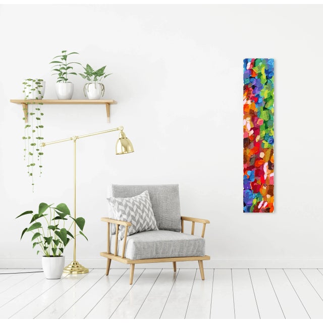 Textile Tall Wall Art Textured Colorful Playful "Rainbow Landing" Original Artwork by Shiri Phillips For Sale - Image 7 of 9