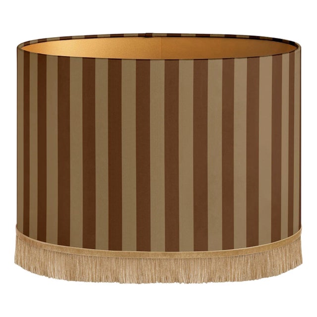 Palais Lampshade Jackie Chocolate & Raffia For Sale