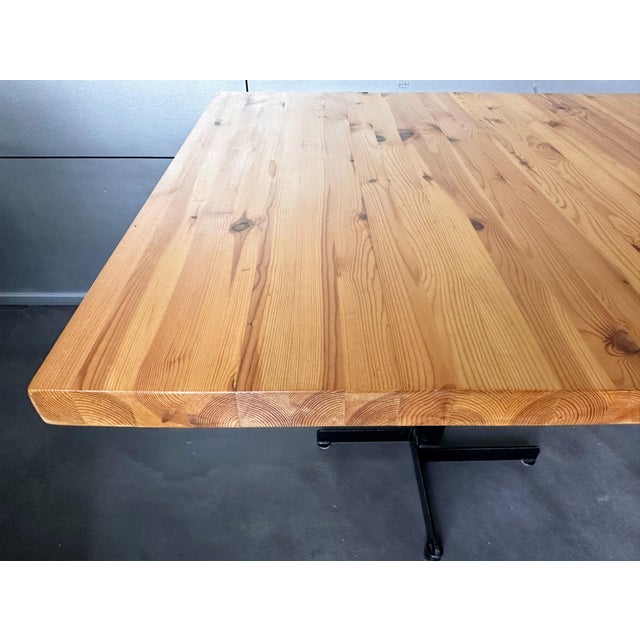 Beige Dining Table attributed to Charlotte Perriand for Les Arcs, France, 1960s For Sale - Image 8 of 15