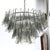 Modernist Feather Chandelier in Murano Smoked Topaz Glass and Polished Chrome For Sale - Image 4 of 18