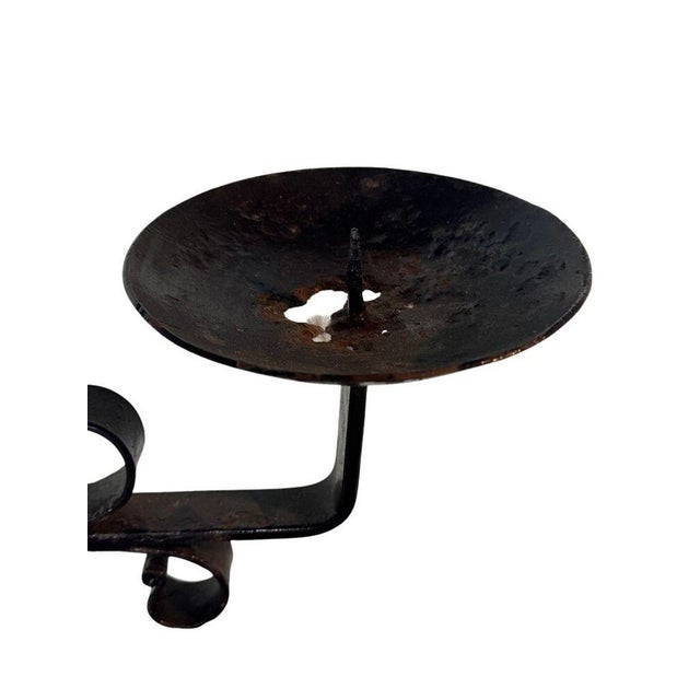 Antique Wrought Iron Floor Candelabras - Holds Five Candles - Set of 2 For Sale - Image 15 of 16