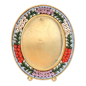 Italian Micromosaic Oval Picture Frame