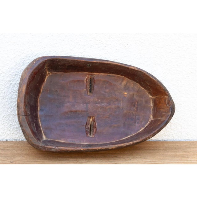 Brown Charming Carved & Painted Kwele Mask For Sale - Image 8 of 11