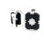 Contemporary 14ct White Gold Onyx & Diamond Earrings 7.66ct 6.9g, A Pair For Sale - Image 3 of 5