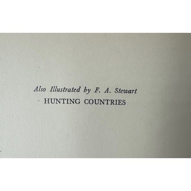Cross Country With Hounds f.a. Stewart 1937 Hardcover Fox Hunting Sporting Book For Sale In Washington DC - Image 6 of 12