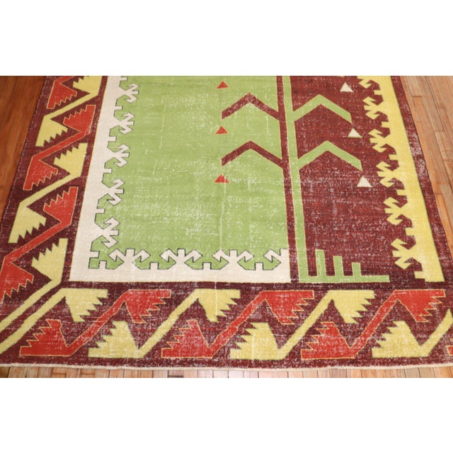 Zabihi Collection Eclectic Turkish Deco Zeki Muren Rug - 6'9" x 9'6" For Sale - Image 11 of 11