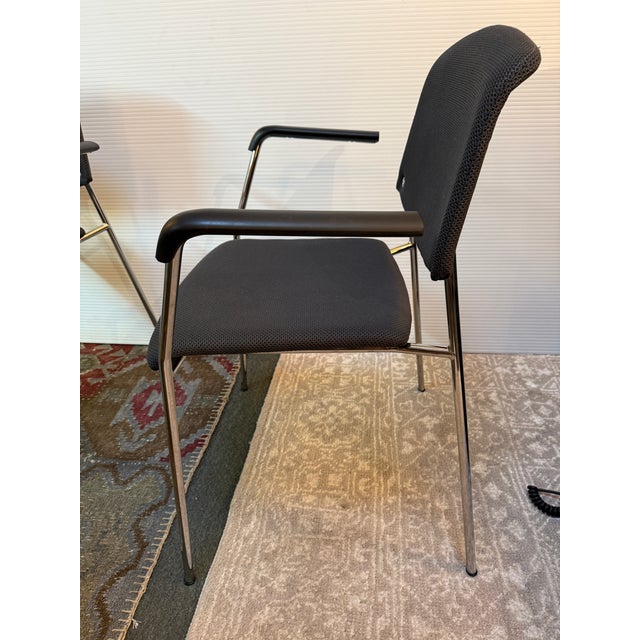 Pop Art Hightower Modernist Stackable Arm Chairs, Pair For Sale - Image 3 of 12