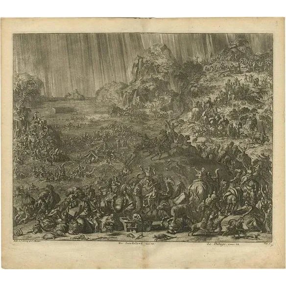 Mid 18th Century J. Luyken, Bible Scene: The Great Flood, 1743, Print For Sale - Image 5 of 5