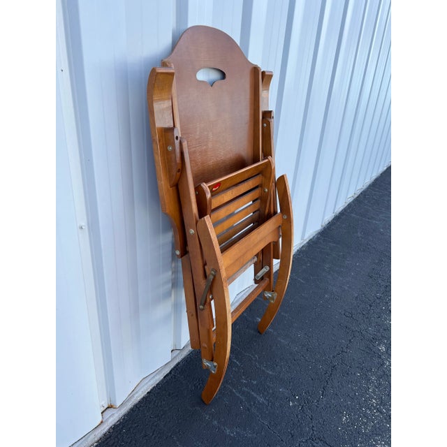 Vintage Folding Rocking Chair by Les Freres Clement Chairish