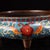 1980s Cloisonné Tripod Censer With Upright Ears - Blue Floral Enamel For Sale In Los Angeles - Image 6 of 10