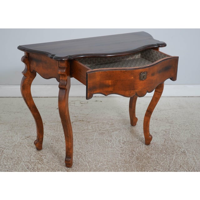 Queen Anne Baker Milling Road Continental Serpentine Console Table For Sale - Image 3 of 18
