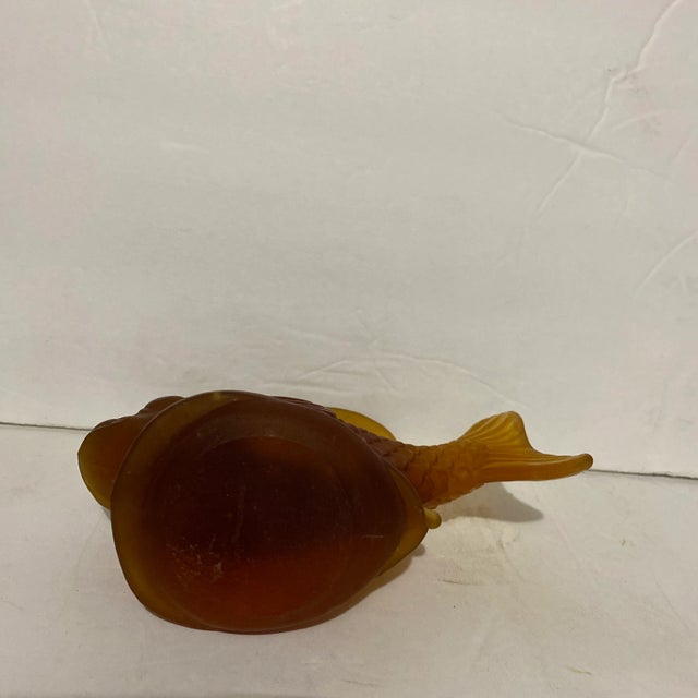 20th Century Satin Glass Koi Gold Fish Figurine For Sale - Image 9 of 9