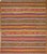 Colorful mid-20th century Turkish flat-weave Kilim. Measures: 6'9'' x 9'6''.