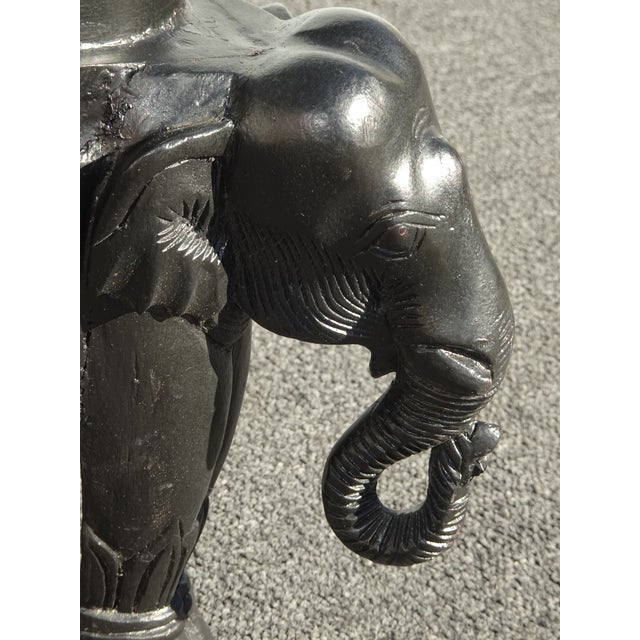 Vintage Black Elephant Coffee Table , Side Table or Bench 2of2 For Sale - Image 12 of 13