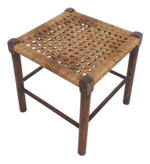 Small Rattan Stool, the Netherlands, 1950s