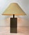 Vintage Table Lamp with Black and Gold Cube Base For Sale - Image 3 of 14