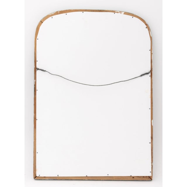 Sage Green Ground Paint-Decorated Wood Framed Arch Form Mirror For Sale In New York - Image 6 of 6
