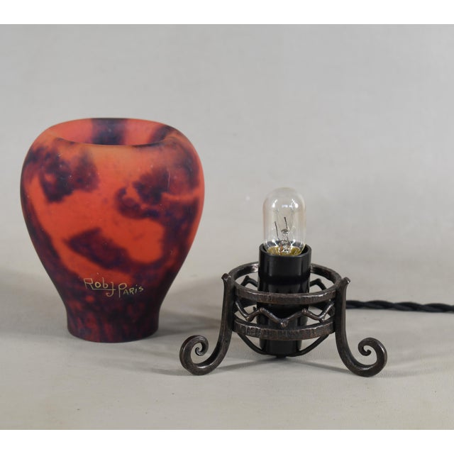 French Art Deco Incense Burner Night Lamp by Robj Daum - 1925 France For Sale - Image 10 of 11