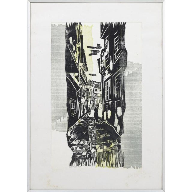António Soares, Street, 20th Century, Woodcut For Sale - Image 6 of 6