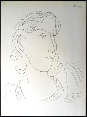 Henri Matisse (After) - Lithograph - Woman with Flowers in Her Hair 1943