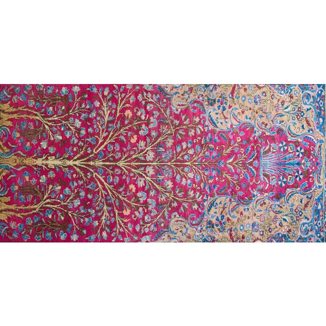 Early 20th Century Persian Qum Silk Prayer Rug For Sale - Image 12 of 15
