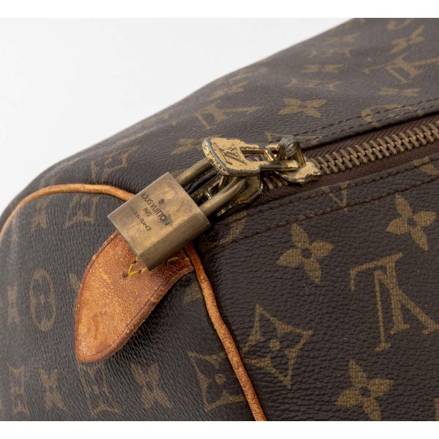 Animal Skin Vintage Louis Vuitton Monogram "Keepall" Travel Bag For Sale - Image 7 of 8