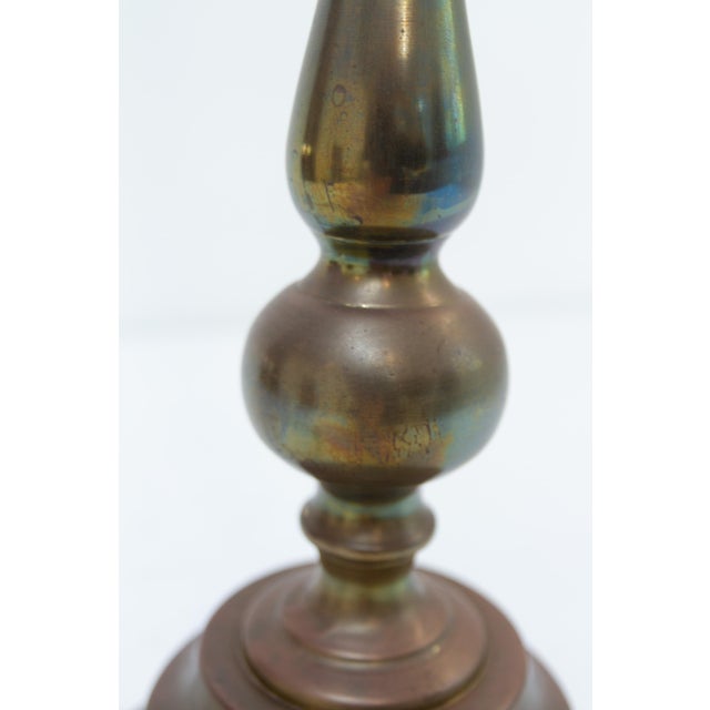 Tall Danish Brass Table Lamp, 1910s For Sale - Image 16 of 18