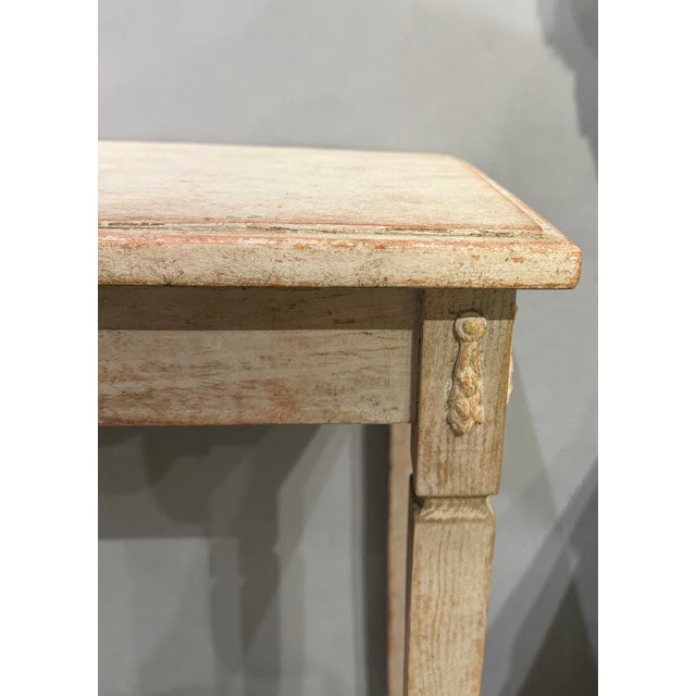 Late 19th Century Pair of Swedish Gustavian Style Painted Console Tables, Circa 1880 For Sale - Image 5 of 18