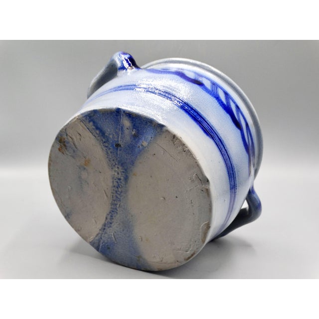 Ceramic Antique American Salt Glazed Crock For Sale - Image 7 of 8