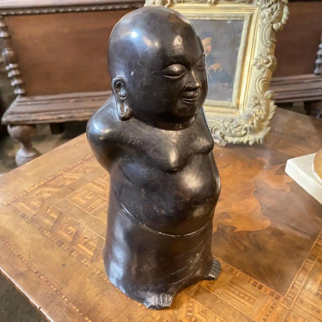 Late 19th Century Bronze Chinese Buddha Sculpture For Sale - Image 12 of 13