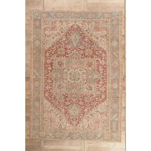 Antique Persian Heriz Rug, 09'04 X 13'00 For Sale - Image 10 of 10