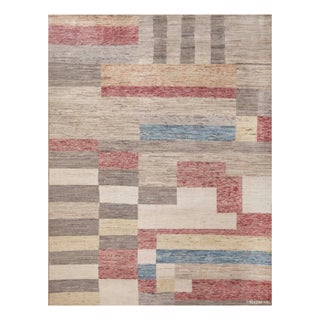 Nazmiyal Collection Contemporary Retro Geometric Design Area Rug For Sale