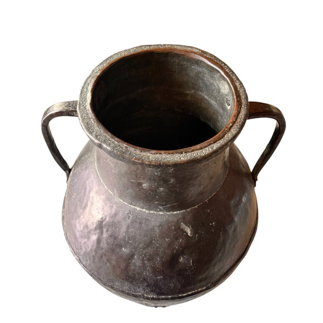 Black Monumental 19th-Century French Copper Utility Vessel For Sale - Image 8 of 13