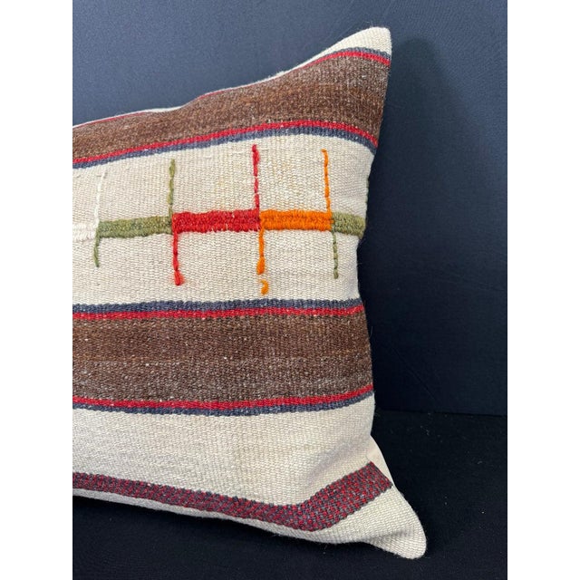 Contemporary Turkish Hemp Pillow Cushion Natural Beige Brown Cushion Cover 20x20 For Sale - Image 3 of 4