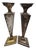 Mid-Century Art Deco Candlesticks, 1970s, Set of 2 For Sale