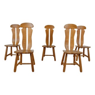 Vintage Dining Chairs by Depuydt, Belgium, 1960s, Set of 5 For Sale