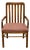 Drexel Furniture Woodbriar Collection Rustic European Slat Back Dining Arm Chair For Sale