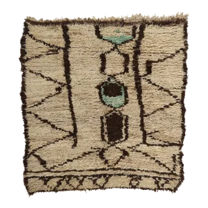Vintage Neutral Moroccan Azilal Rug - 05'04 X 05'06