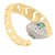 Early 21st Century Guardian Snake Emerald Eyes Gold Ring, Size 4 For Sale - Image 5 of 8