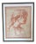 Early 20th Century Framed Portrait of a Young Girl Drawing by Listed Italian Artist For Sale