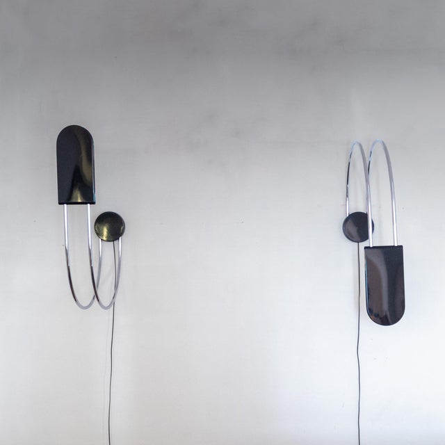Gesto Wall Sconces by Bruno Gecchelin for Skipper, 1970s, Set of 2 For Sale - Image 12 of 18