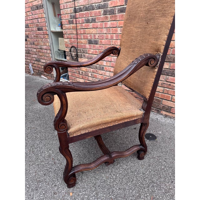 French Louis XIII Armchair Ready for Your Fabric For Sale - Image 9 of 12